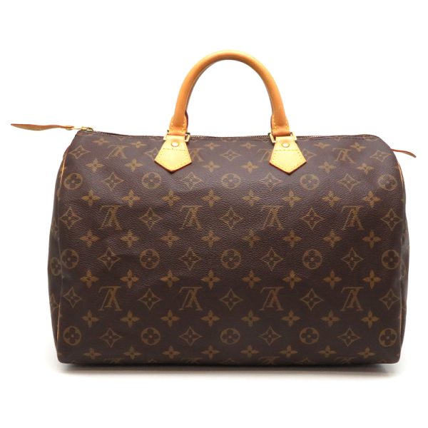 dh78674 2 Louis Vuitton Speedy 35 Monogram Handbag Brown