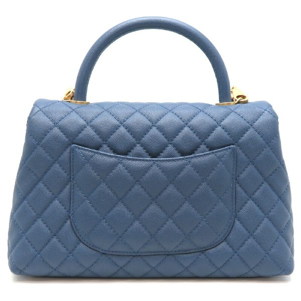 dh78690 2 Chanel Coco Handle 29 Caviar Skin Handbag Blue