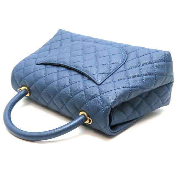 dh78690 4 Chanel Coco Handle 29 Caviar Skin Handbag Blue