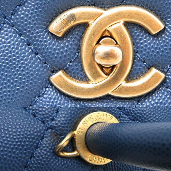 dh78690 8 Chanel Coco Handle 29 Caviar Skin Handbag Blue