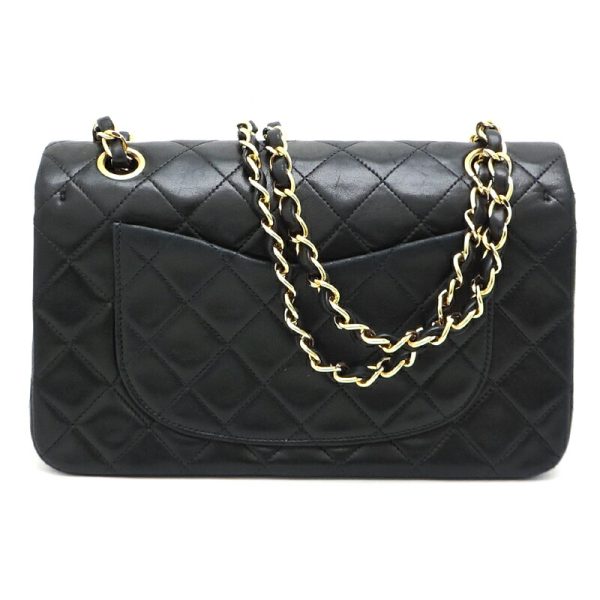 dh78751 2 Chanel Matelasse 23 Double Chain Lambskin Shoulder Bag Black