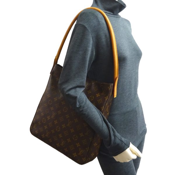 dh78775 8 Louis Vuitton Looping GM Monogram Shoulder Bag Brown