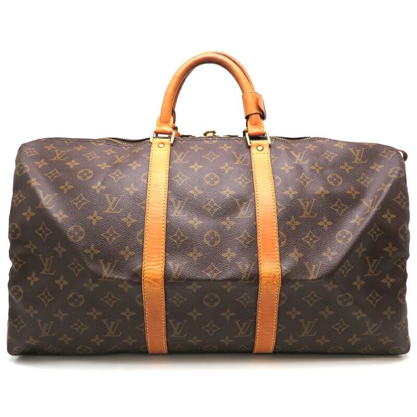 dh78817 2 Louis Vuitton Keepall 50 Monogram Bag Brown