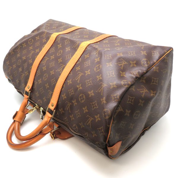 dh78817 4 Louis Vuitton Keepall 50 Monogram Bag Brown