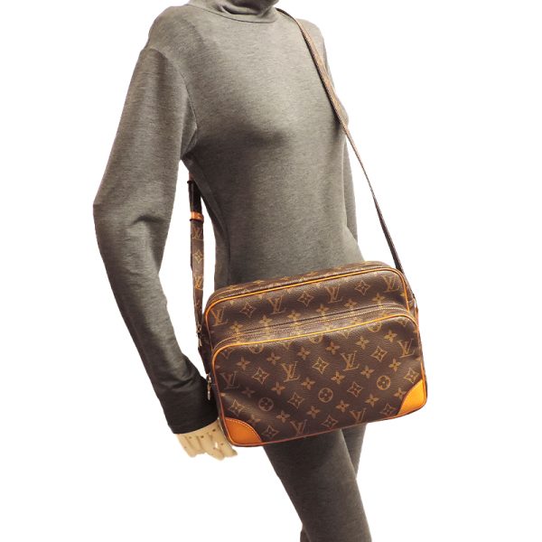 dh78850 8 Louis Vuitton Nile Monogram Shoulder Bag Brown