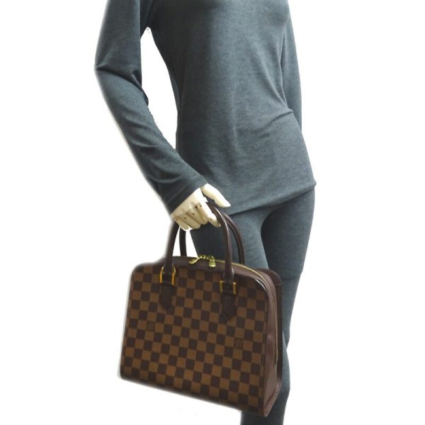 dh78970 9 Louis Vuitton Triana Damier Handbag Brown