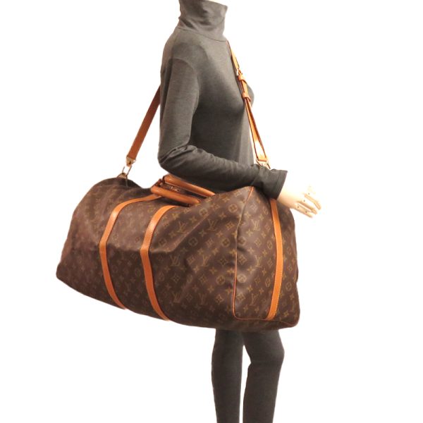 dh79040 8 Louis Vuitton Keepall 60 Monogram Bag Brown