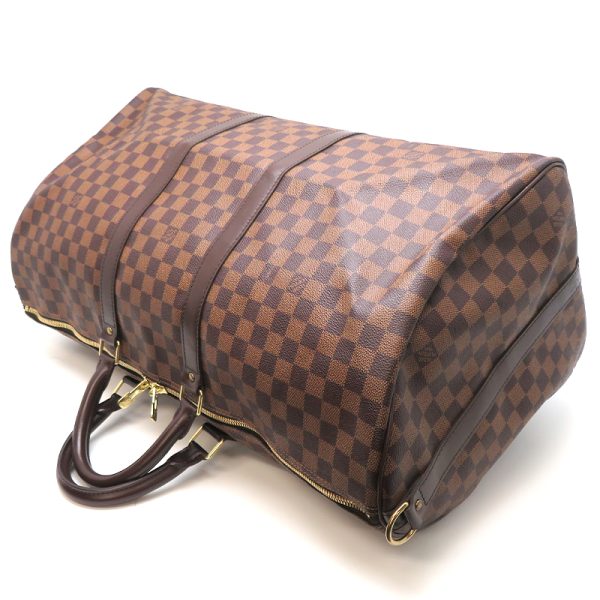 dh79047 4 Louis Vuitton Keepall Bandouliere 55 Damier Bag Brown