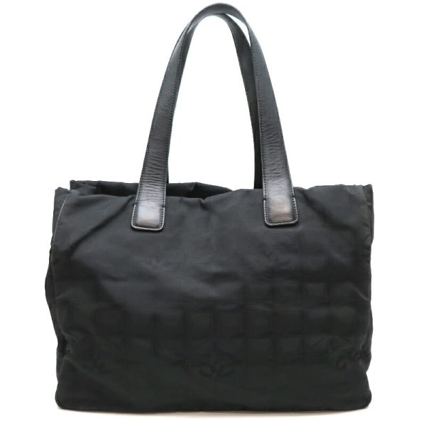 dh79131 2 Chanel Line Tote Nylon Shoulder Bag Noir