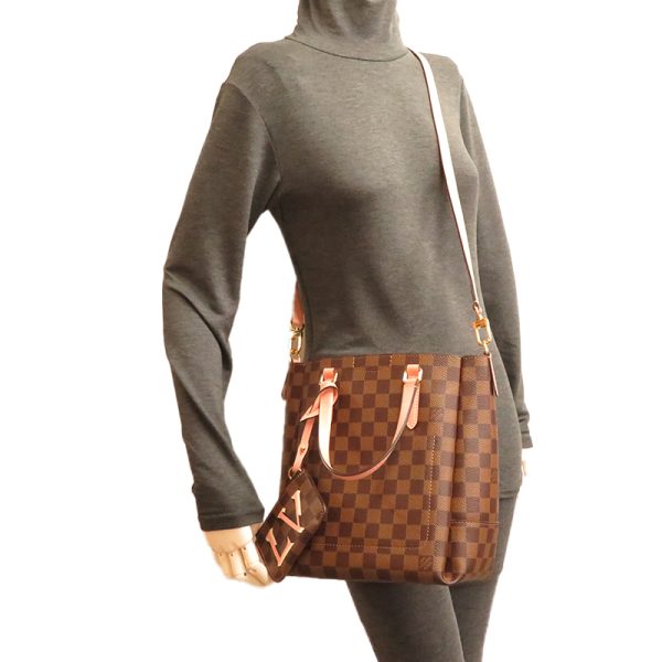 dh79162 9 Louis Vuitton Belmont NV BB Damier Handbag Brown