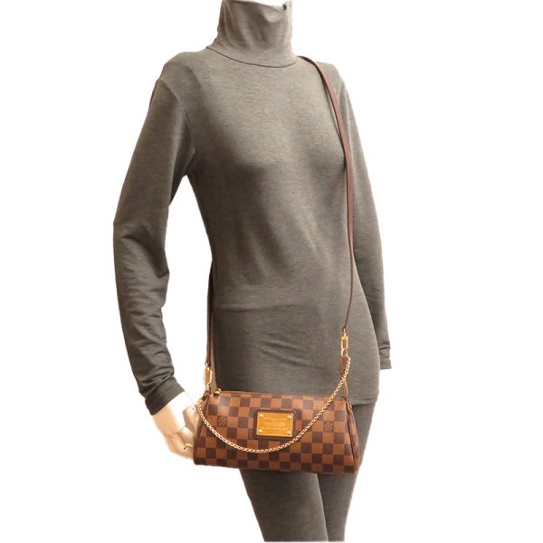 dh79192 7 Louis Vuitton Eva Damier Shoulder Bag Brown