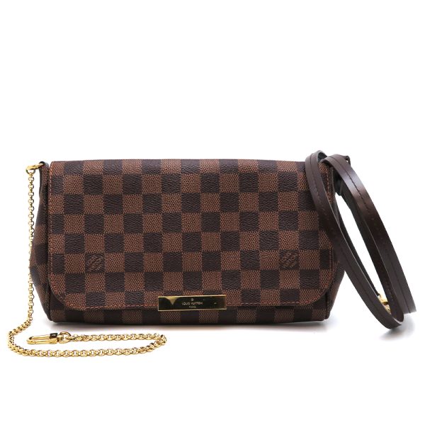 dh79194 1 Louis Vuitton Favorite MM Damier Handbag Brown