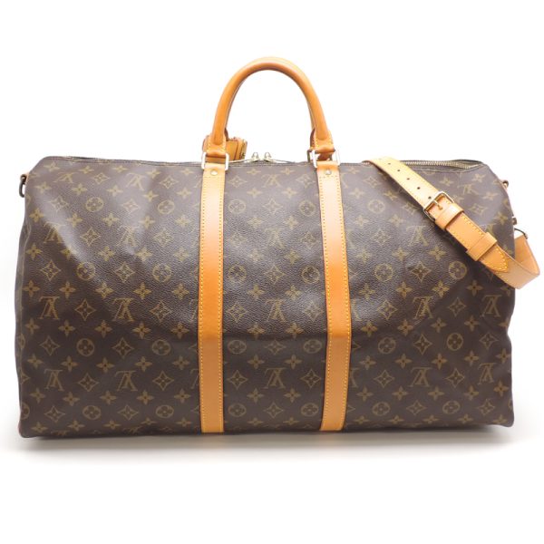 dh79205 2 Louis Vuitton Keepall Bandouliere 55 Monogram Bag Brown