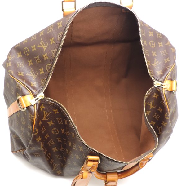 dh79205 6 Louis Vuitton Keepall Bandouliere 55 Monogram Bag Brown