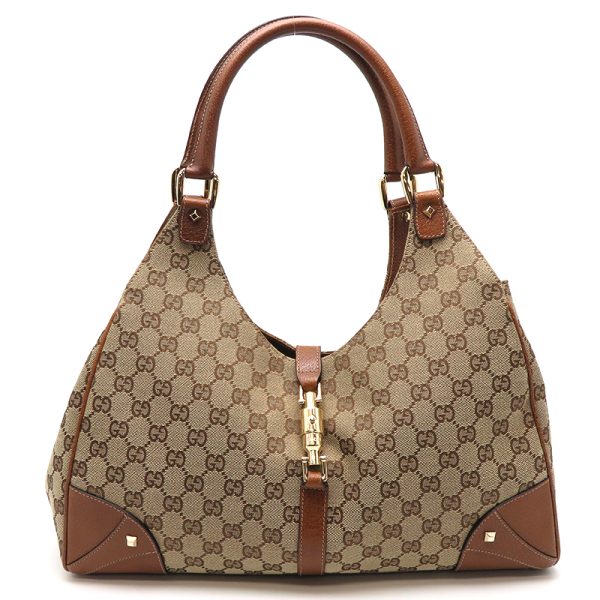 dh79222 1 Gucci Jackie Shoulder GG Bag Beige