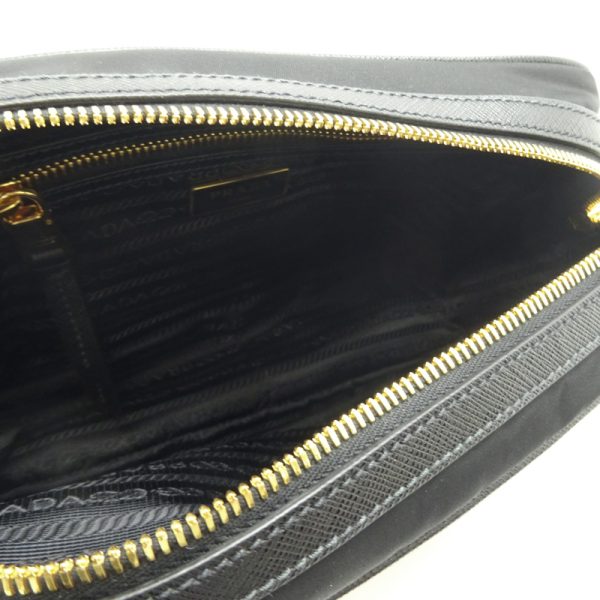 dh79332 6 Prada Nylon Shoulder Bag Black