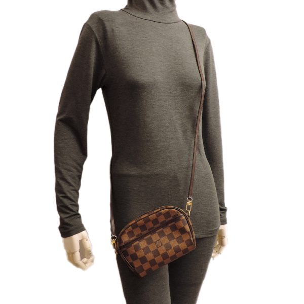 dh79357 9 Louis Vuitton Pochette Ipanema Damier Shoulder Bag Brown