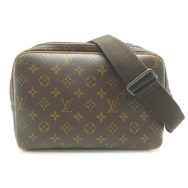 dh79410 2 Louis Vuitton Reporter PM Monogram Shoulder Bag Brown