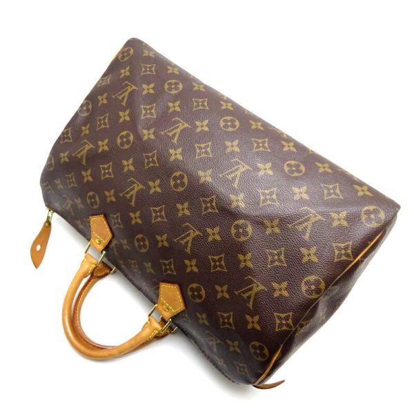 dh79413 4 Louis Vuitton Speedy 35 Monogram Bag Brown