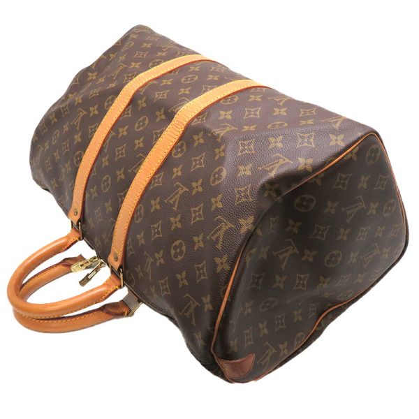 dh79489 4 Louis Vuitton Keepall Bandouliere 45 Monogram Bag Brown