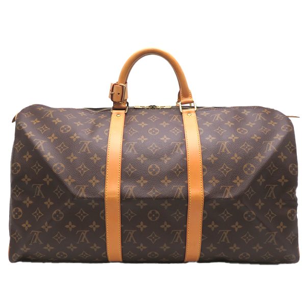 dh79490 2 Louis Vuitton Keepall 50 Monogram Bag Brown