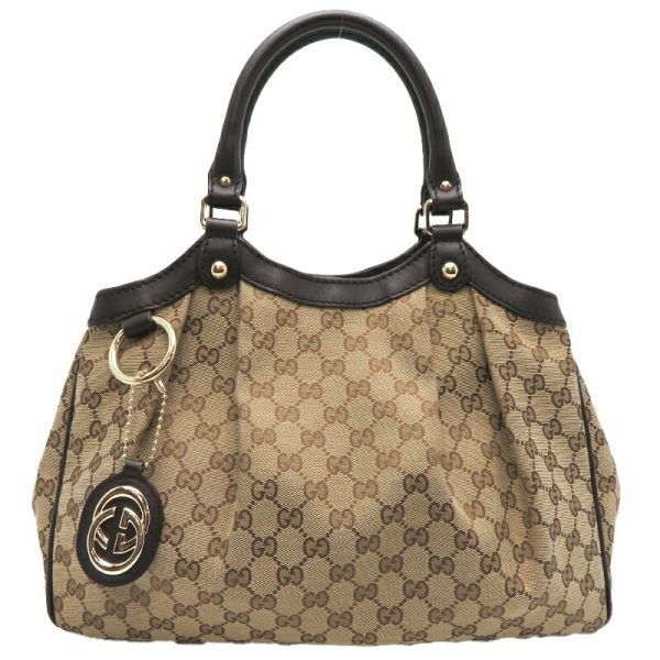 dh79506 1 Gucci Tote GG Handbag Brown