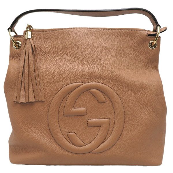 dh79510 1 Gucci Soho 2Way Shoulder Handbag Beige