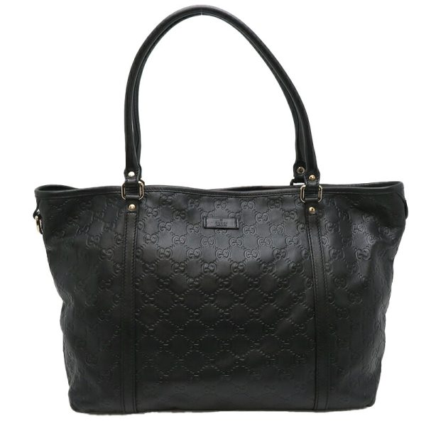 dh79511 1 Gucci GG Pattern Handbag Bag Black