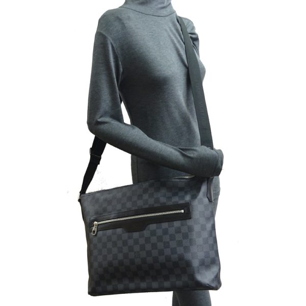 dh79545 8 Louis Vuitton Mick MM Damier Graphite Shoulder Bag Black