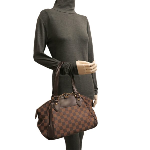 dh79570 9 Louis Vuitton Verona PM Damier Handbag Brown