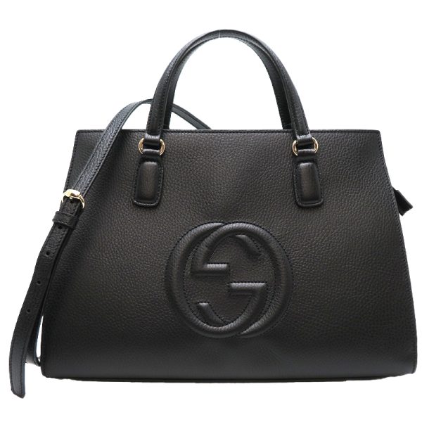 dh79574 1 Gucci Soho 2Way Shoulder Handbag Black