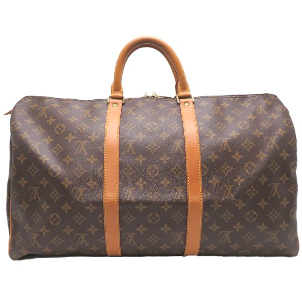 dh79636 2 Louis Vuitton Keepall 50 Monogram Bag Brown