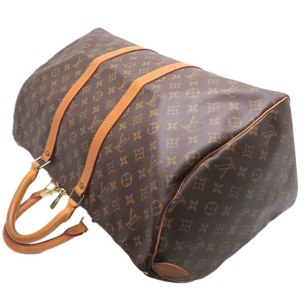 dh79636 4 Louis Vuitton Keepall 50 Monogram Bag Brown