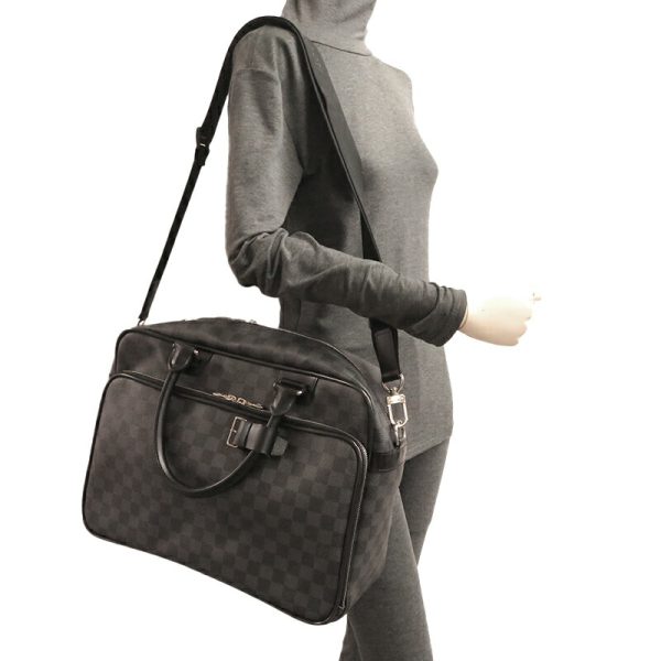 dh79637 10 Louis Vuitton Icar Damier Graphite Shoulder Bag Black