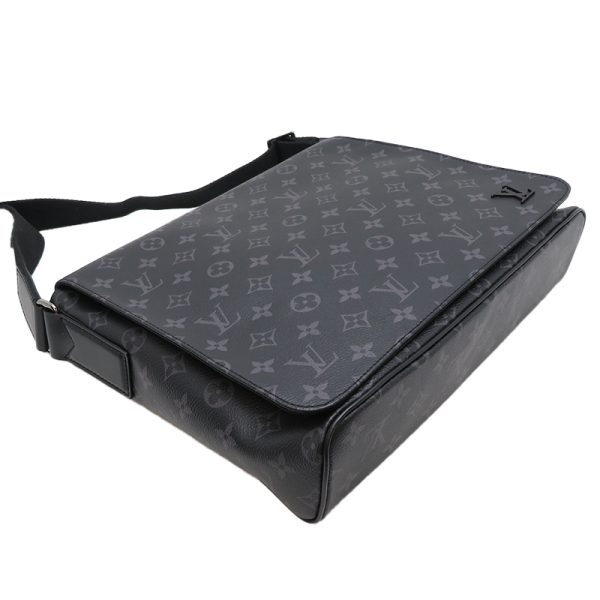 dh79640 3 Louis Vuitton District MM NM Monogram Eclipse Shoulder Bag Black