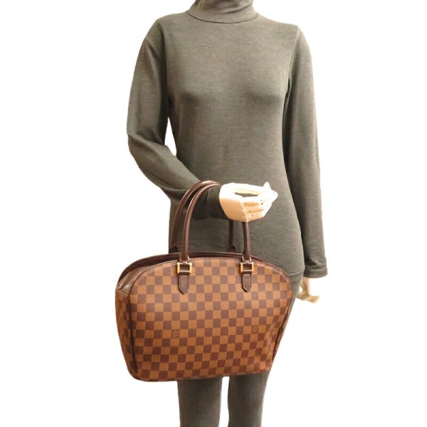 dh79641 9 Louis Vuitton Sarria Oriental Damier Handbag Brown