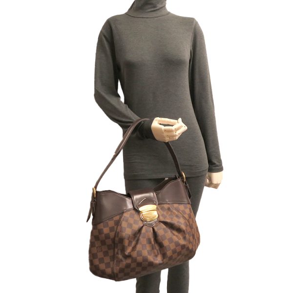 dh79643 9 Louis Vuitton Sistina MM Damier Shoulder Bag Brown