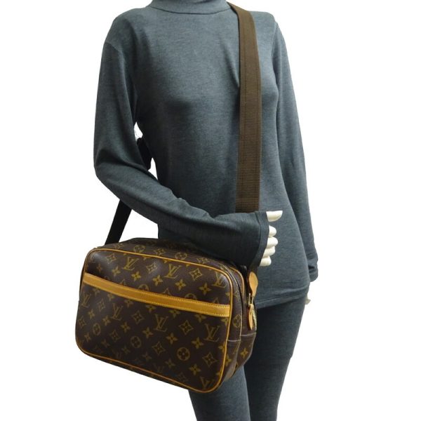 dh79676 9 Louis Vuitton Reporter PM Monogram Shoulder Bag Brown