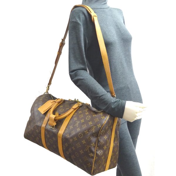 dh79681 8 Louis Vuitton Keepall Bandouliere 45 Monogram Bag Brown