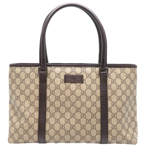 dh79704 1 Gucci Tote GG Supreme Shoulder Bag Brown