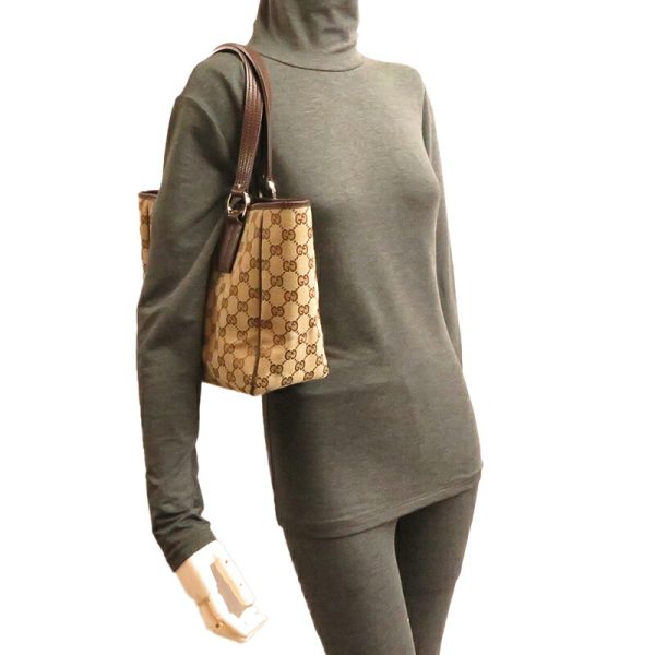 dh79707 9 Gucci Tote GG Shoulder Bag Brown