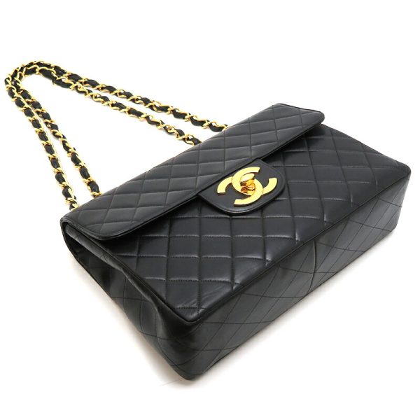 dh79727 3 Chanel Matelasse 30 Chain Lambskin Shoulder Bag Black