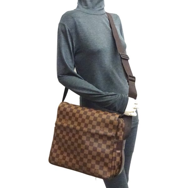 dh79746 9 Louis Vuitton Naviglio Damier Shoulder Bag Brown