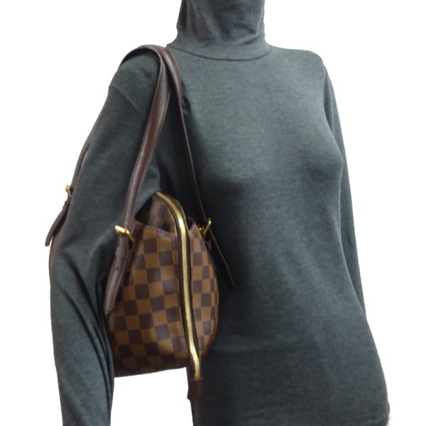 dh79748 9 Louis Vuitton Belem MM Damier Shoulder Bag Brown