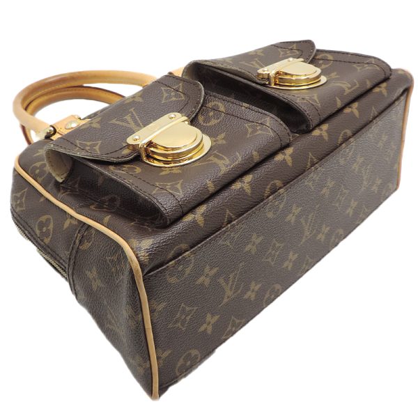 dh79789 3 Louis Vuitton Manhattan PM Monogram Handbag Brown