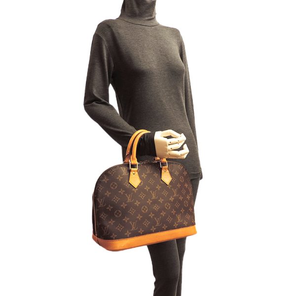 dh79792 9 Louis Vuitton Alma Monogram Handbag Brown