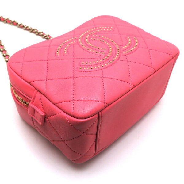 dh79951 3 Chanel Vanity 2WAY Chain Lambskin Shoulder Bag Pink