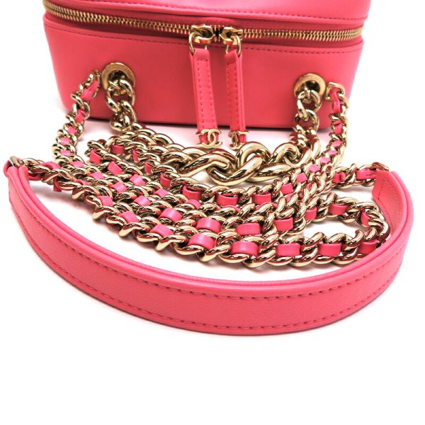 dh79951 5 Chanel Vanity 2WAY Chain Lambskin Shoulder Bag Pink