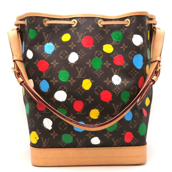 dh79968 2 Louis Vuitton Noe Painted Dot Monogram Multicolor Shoulder Bag Brown