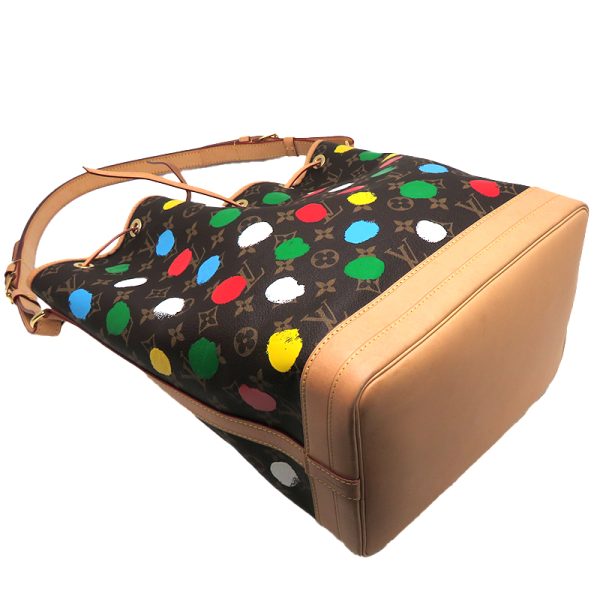 dh79968 3 Louis Vuitton Noe Painted Dot Monogram Multicolor Shoulder Bag Brown